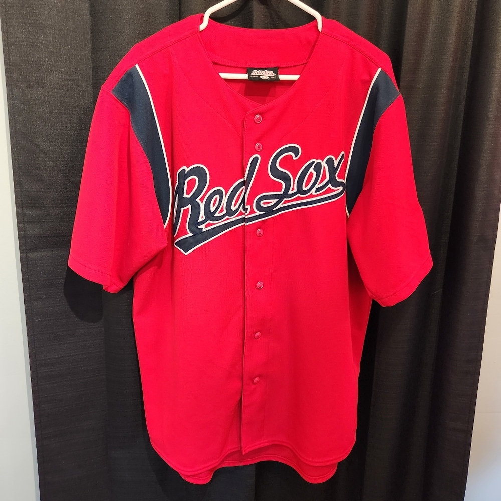 Stitches Athletic Gear Mens Boston Red Sox Red Blank Jersey Size Large